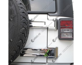 Хромированные накладки на петли двери багажника Jeep Wrangler JK 2007-2016