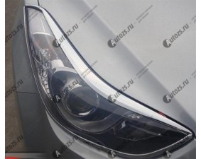 Хромированные накладки на фары Hyundai Elantra 5 поколение 2010-2014 Купе