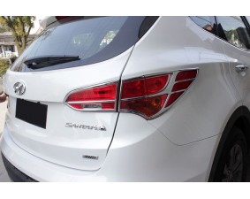 Хромированные накладки на задние фонари Hyundai Santa Fe 3 2012+