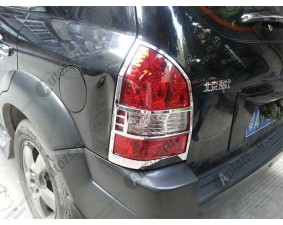 Хромированные накладки на задние фонари Hyundai Tucson 1 2004-2010 B