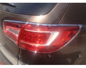 Хромированные накладки на задние фонари Kia Sportage 3 2010-2015 C