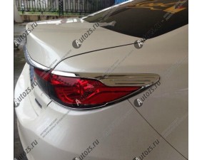 Хромированные накладки на задние фонари Mazda 6 GJ 2012+