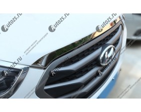 Хромированная накладка на кромку капота Hyundai ix35 2010+ A
