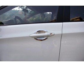 Хромированные накладки для ниш дверных ручек Hyundai Solaris 1 2010+