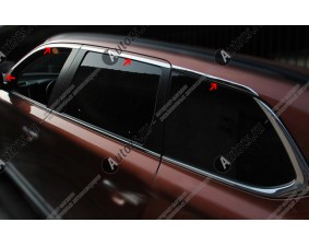 Хромированные молдинги окон Mitsubishi Outlander 3 2012+ (8 молдингов)