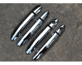 Хромированные накладки на дверные ручки Kia Cerato 2 2009-2013 с двумя отверстиями под ключ
