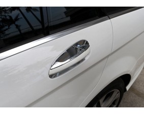 Хромированные накладки на дверные ручки Mercedes-Benz E-Класс стальные