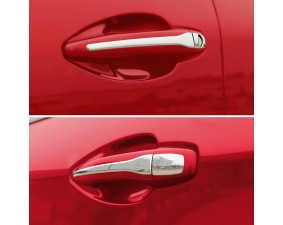 Хромированные накладки на дверные ручки Peugeot 408 стальные