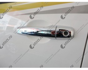 Хромированные накладки на дверные ручки Mitsubishi Pajero Sport 2 2008-2015 2 отверстия под ключ