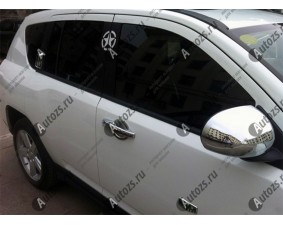 Хромированные накладки на зеркала заднего вида Jeep Compass 1 2011+
