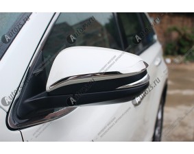 Хромированные накладки на зеркала заднего вида Toyota Highlander 3 2014+ C