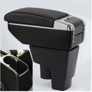 Подлокотник для Honda Fit, Jazz I 2004-2008 c USB красная строчка