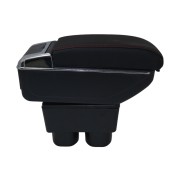 Подлокотник для Nissan Tiida C11 2004-2014  с USB красная строчка