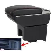 Подлокотник для Volkswagen Polo 2009-2018 c USB красная строчка