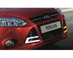Дневные ходовые огни Ford Focus 3 2011-2015B с повторителями поворотов