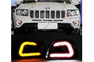 Дневные ходовые огни Jeep Compass 1 2013+ с повторителями поворотов