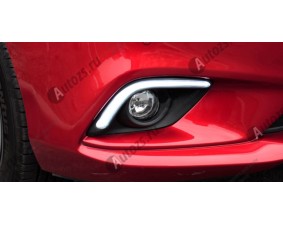 Дневные ходовые огни Mazda 6 2012-2015 с повторителями поворотов
