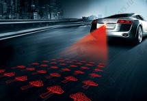 Лазерный стоп сигнал, противотуманный фонарь и ограничитель дистанции Mushroom