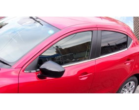 Хром молдинги на окна Mazda 2 2014+