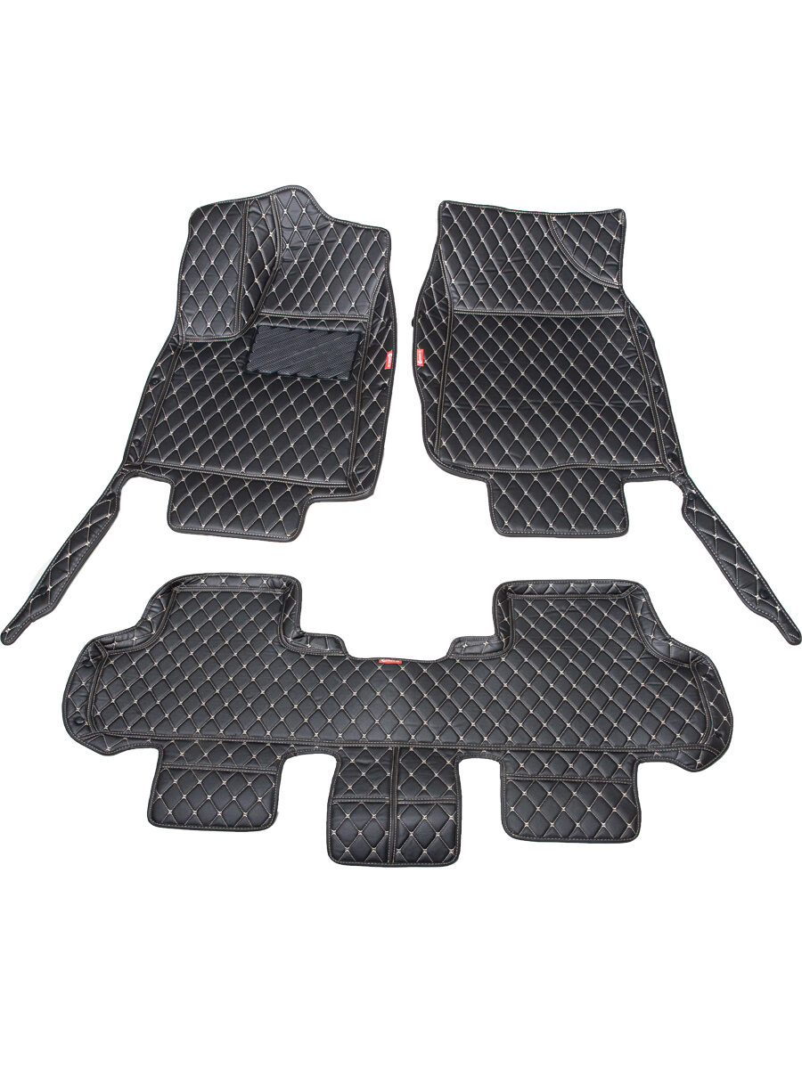 Кожаные 3D коврики Autozs Premium для Toyota Highlander III (U50) (2013+)