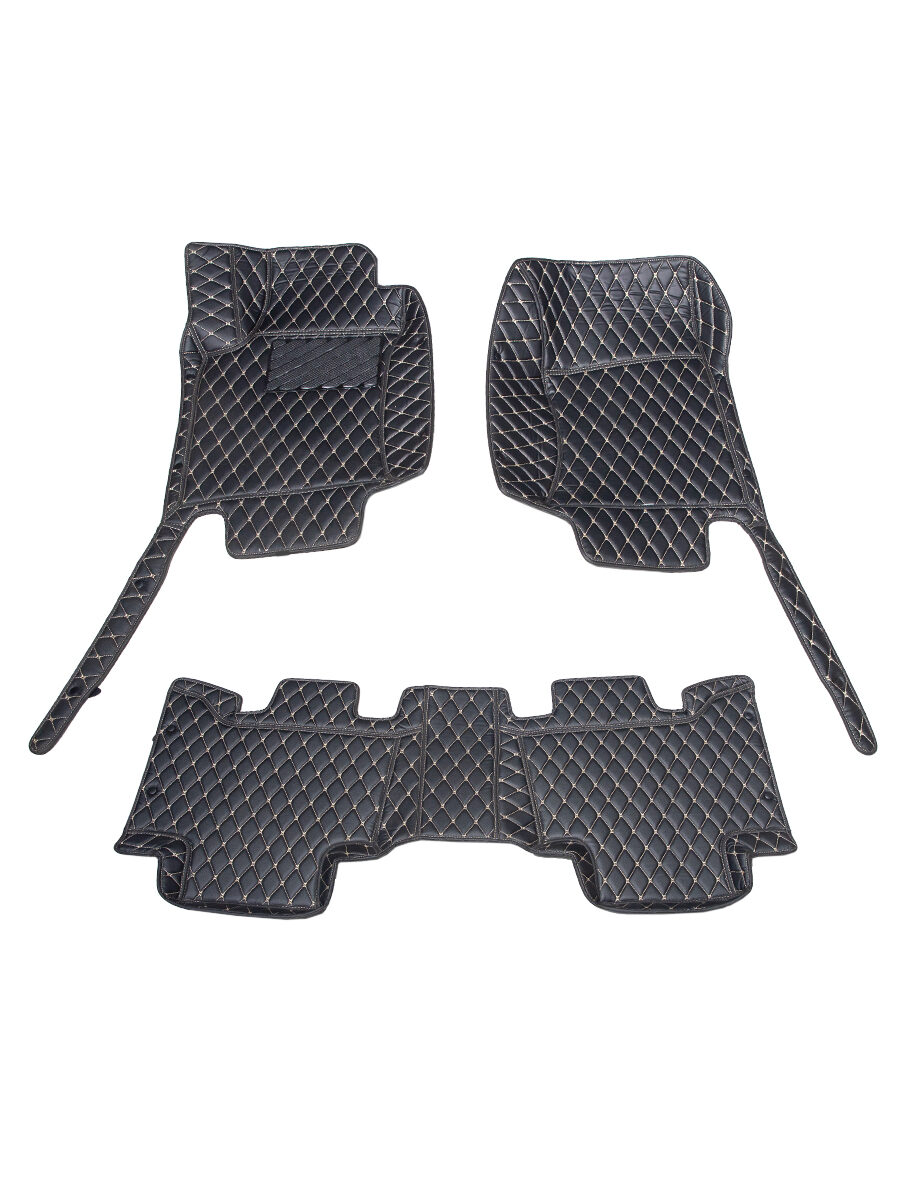 Кожаные 3D коврики Autozs Premium для Toyota Tacoma II (2004-2015)