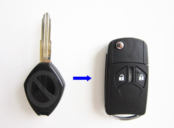 

Выкидной ключ Mitsubishi 2 кнопки B #414