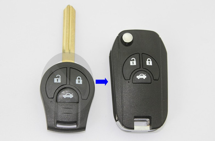 

Выкидной ключ Nissan "Modified" 3 кнопки B #427