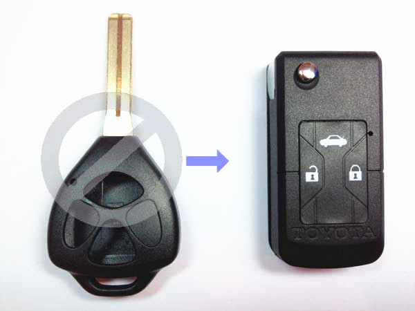 

Выкидной ключ Toyota Crown 3 кнопки D #180