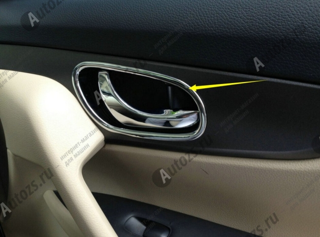 Декоративные накладки для ручек салона Nissan Qashqai J11 2013-2016 A