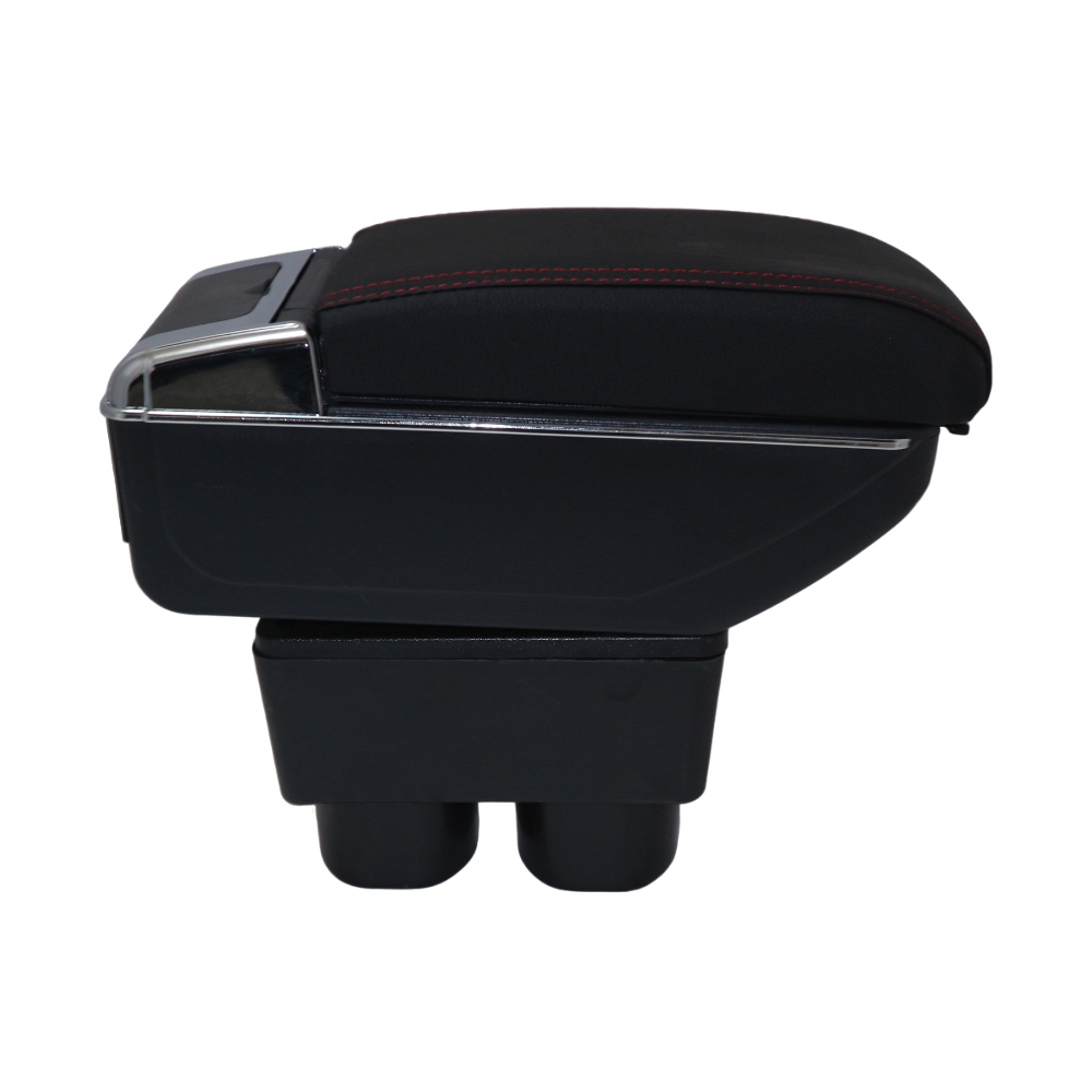 Подлокотник для Nissan Tiida C11 2004-2014  с USB красная строчка